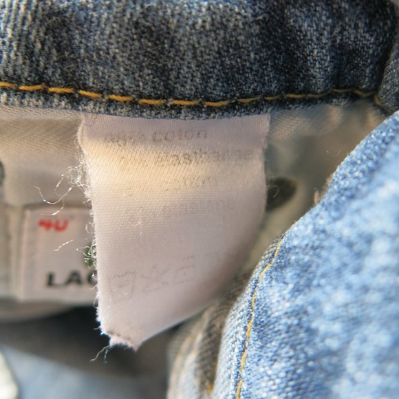 Lacoste Cotton Blend Semi Distressed Bootcut Leg Denim Jeans - Size 40 - Picture 6 of 6